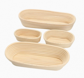 WOODEN PROOFING BASKET OVAL 23X15CM (9X6 Inch)