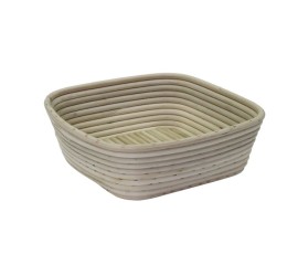 WOODEN PROOFING BASKET SQUARE 23X23 CM