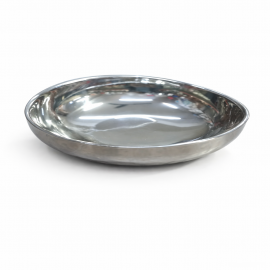  S/s Curry / Food / Serving Bowl 16cm Curved Hammered in Khajuraho