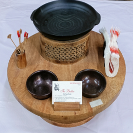  Wooden Snacks Warmer Round With Stand in Agartala