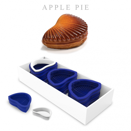 SL-APP DECOTATOO APPLE PIE SILICONE PASTRY MOULD SET OF 6 PCS
