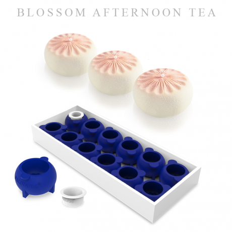 SL-BLSAFT DECOTATOO BLOSSOM AFTERNOON TEA SILICONE MOULD SET OF 12 PCS