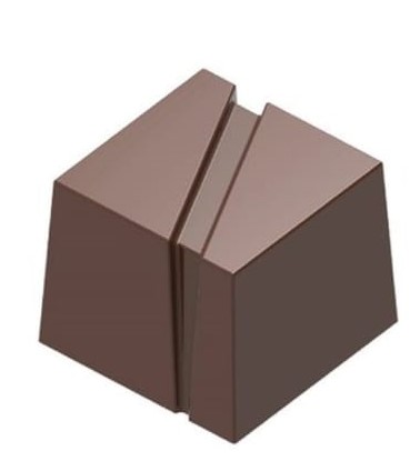 Chocolate mold cube with stripe CF0236