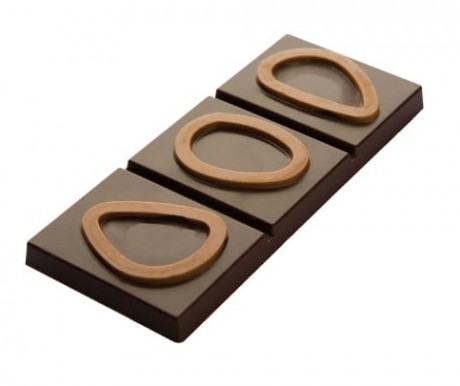 Chocolate mould tablet 50 gr cocoa beans CF0802, CF 0802
