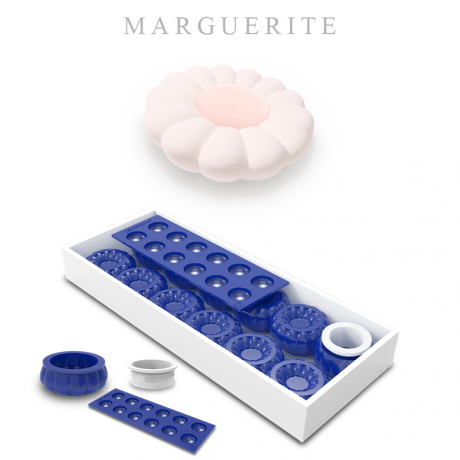 SL-MRGS DECOTATOO MARGUERITE AFTERNOON TEA SILICONE MOULD SET OF 12 PCS