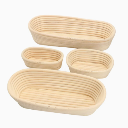 WOODEN PROOFING BASKET OVAL 20X13CM (8X5 Inch)
