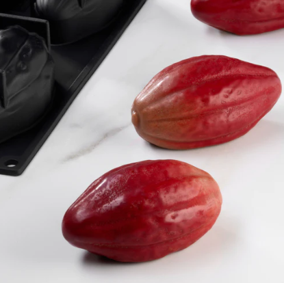 PAVONI SILICONE FLEXIPAN PX43136 cacao pods-shaped silicone mould - Cabosse 