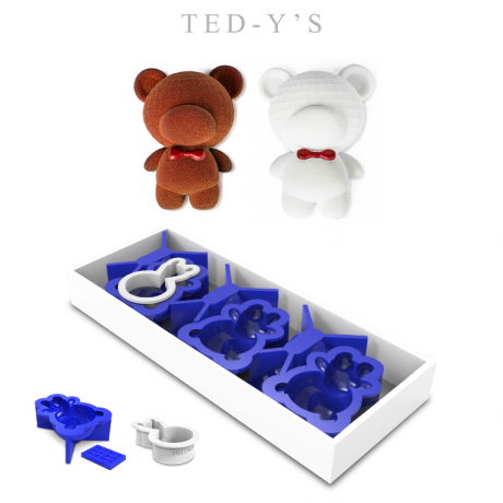 SL-TDY DECOTATOO TEDDY SILICONE MOULD SET OF 6 PCS