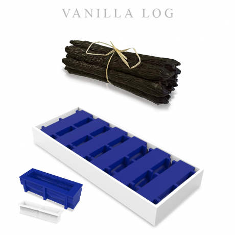 SL-VNLG DECOTATOO VANILLA LOG SILICONE MOULD SET OF 6 PCS