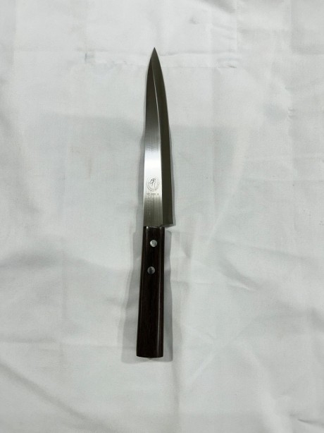 Sushi Knife, Japanese A4 Stainless Steel Single Bevel Blade, Rosewood Handle, Filleting & Slicing Knife