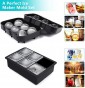 Silicone Ice Mould 1x6 Ice Cube , Silicone Ice Cube Tray Big Size Ice Cube Molds For Whiskey&Cocktails, Keep Drinks Chilled, Reusable And Bpa Free (Square Black)