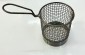 Metal French Fry Basket Round Antique